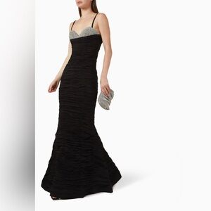 Jovani Black Rouched Gown
